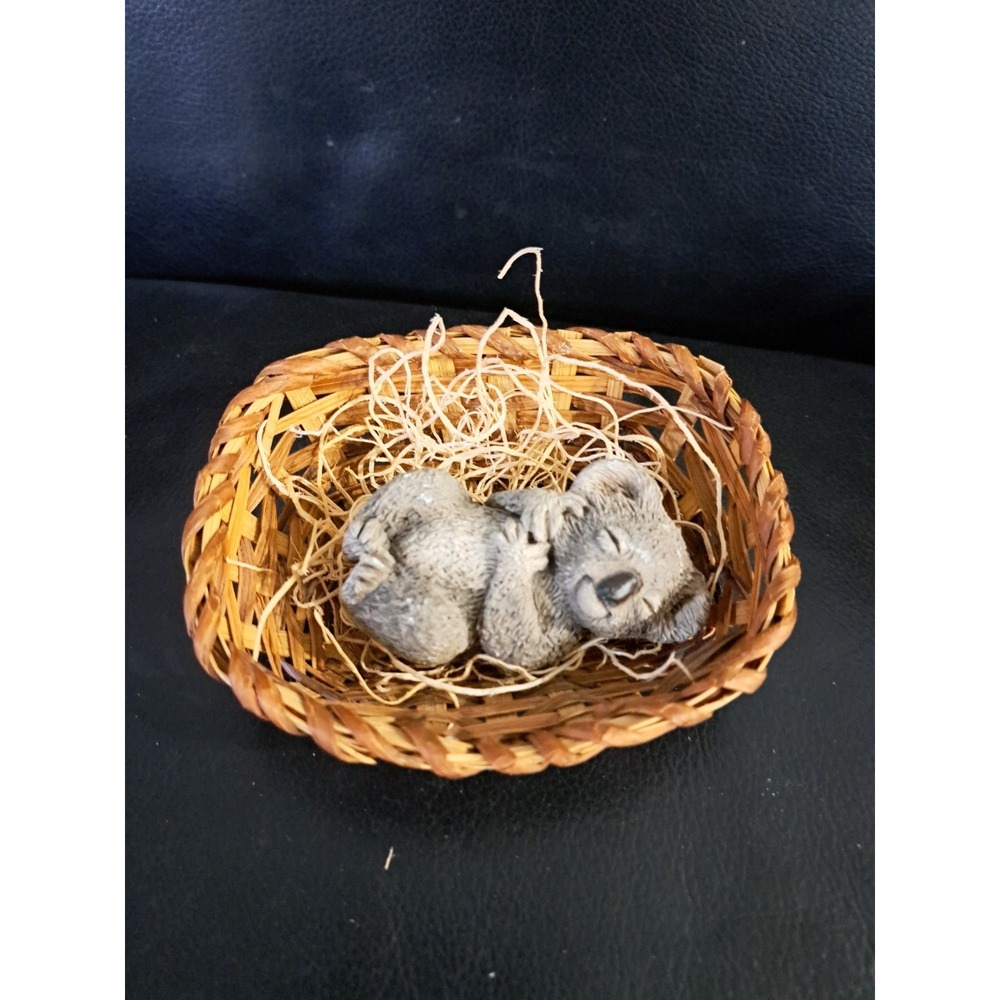 Sleeping Koala Figurine By Sandicast 1989 Handcrafted Collectible Sculpture